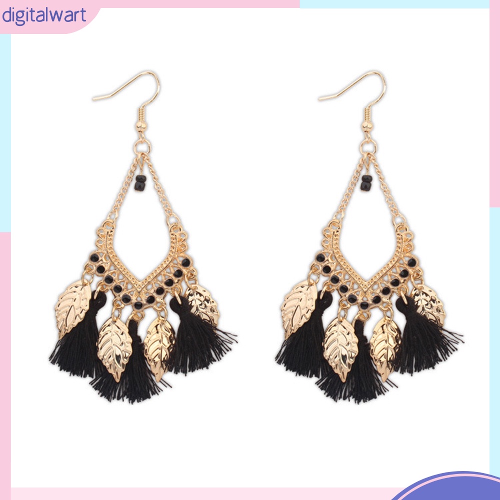 Khuyên tai phối núm tua phong cách Bohemian bắt mắt cho nữ