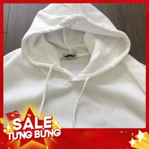 -HÀNG NHẬP KHẨU Áo hoodie nỉ bông có nón trơn trắng không túi Liên hệ mua hàng 084.209.1989