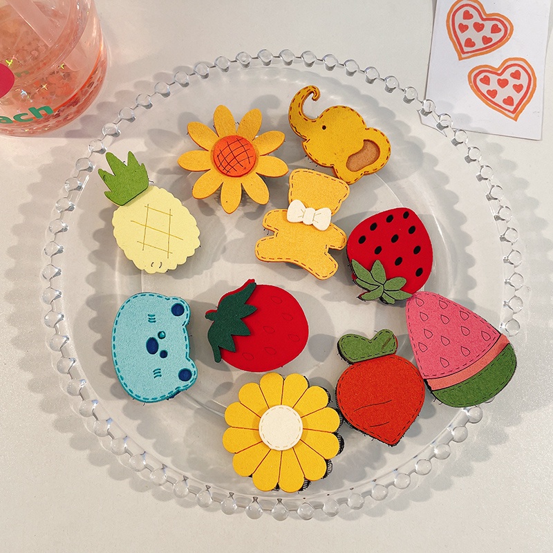 Kẹp Tóc Khóa Dán Không Đau Kiểu Hàn Quốc Dễ Thương Cho Bé