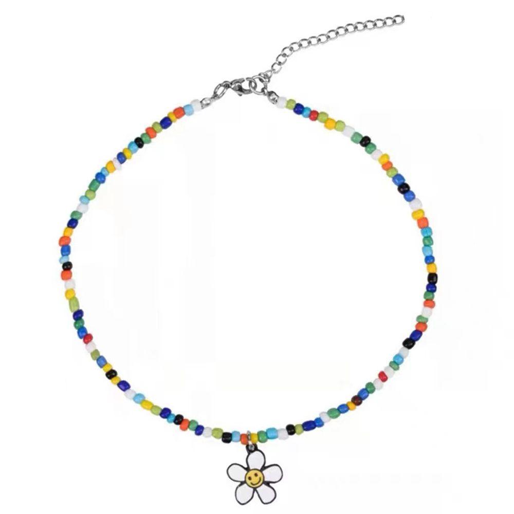 Vòng cổ Mặt Hoa Hướng Dương VANES1 Bằng Nhựa Resin Phong Cách Bohemian