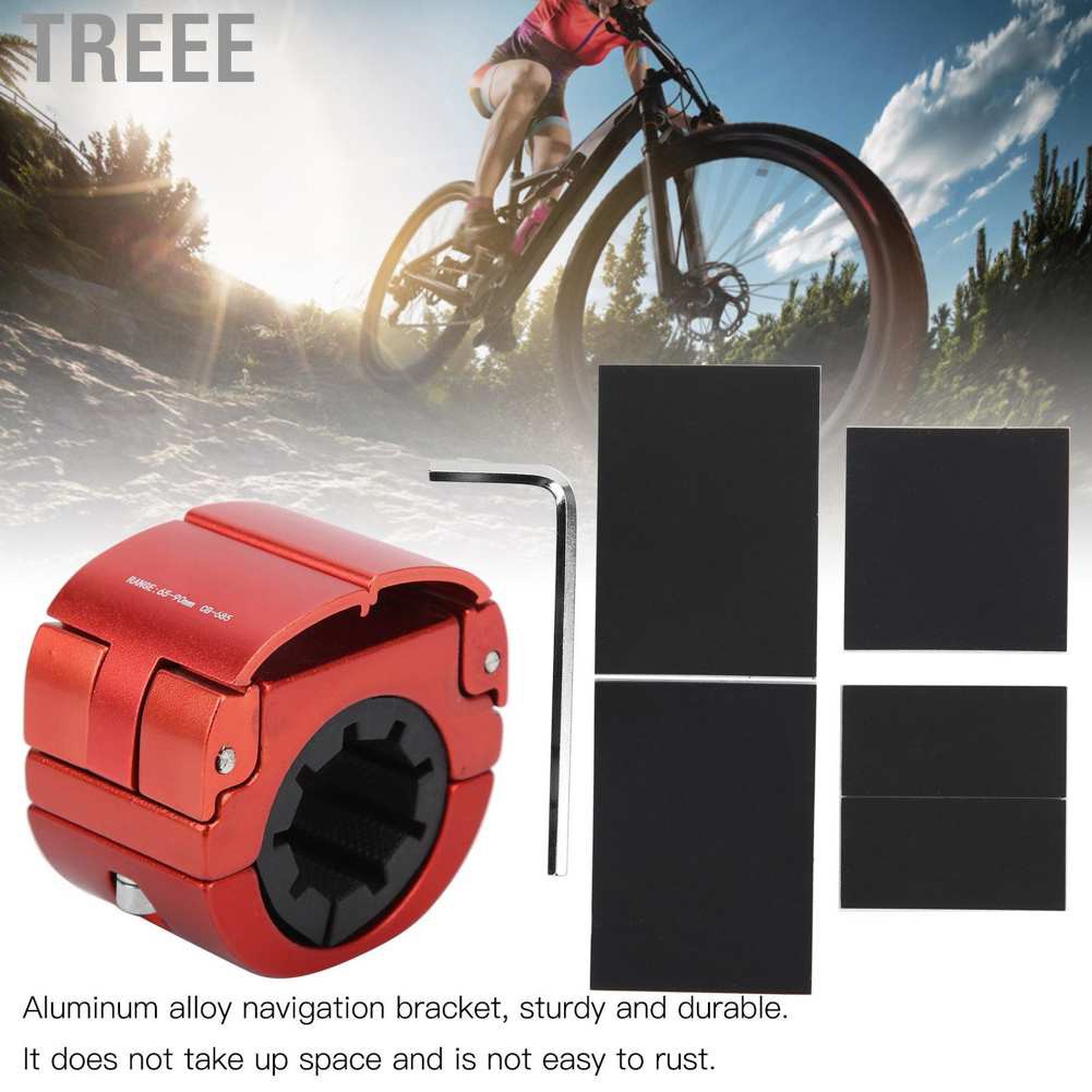 Treee Mobile Phone Holder Portable Bicycle Handlebar Metal Smartphone Ring Bracket