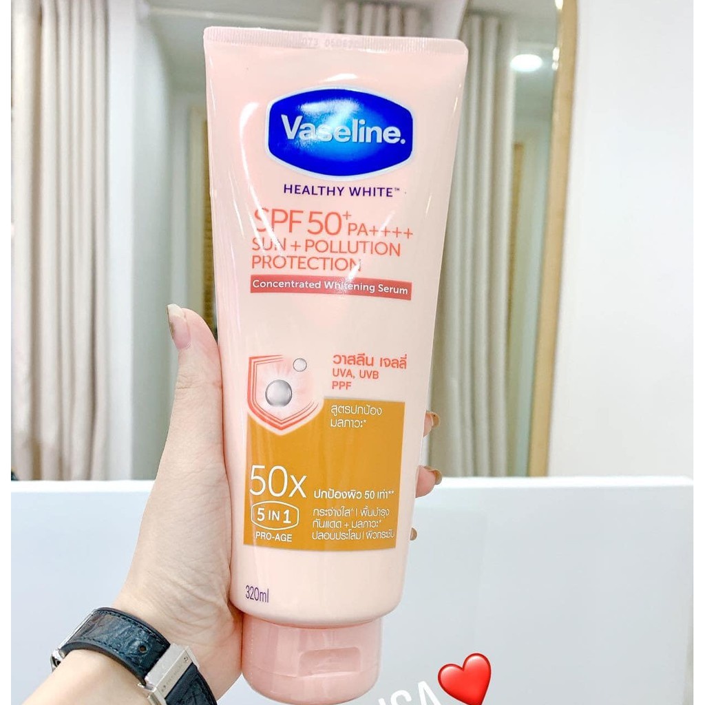 Sữa Dưỡng Thể Vaseline Perfect Serum 50X Tuýp 320ml Thái Lan