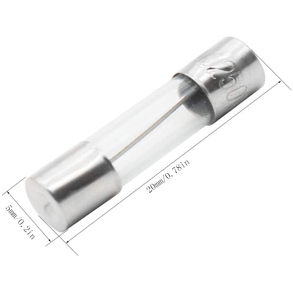 Dây Cầu Chì Ống Đế Cầu Chì Có Dây Nối - Kích Thước 5x20mm, 6x30mm