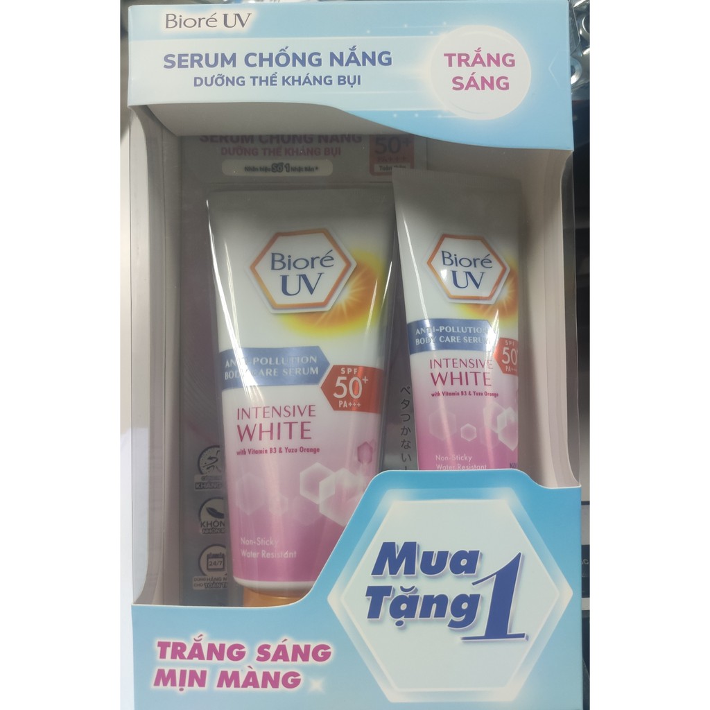 Mua 1 tặng 1: Serum Chống Nắng Kháng Bụi Trắng Sáng Biore SPF50/PA+++ 150ml - Tặng típ 50ml cùng loại