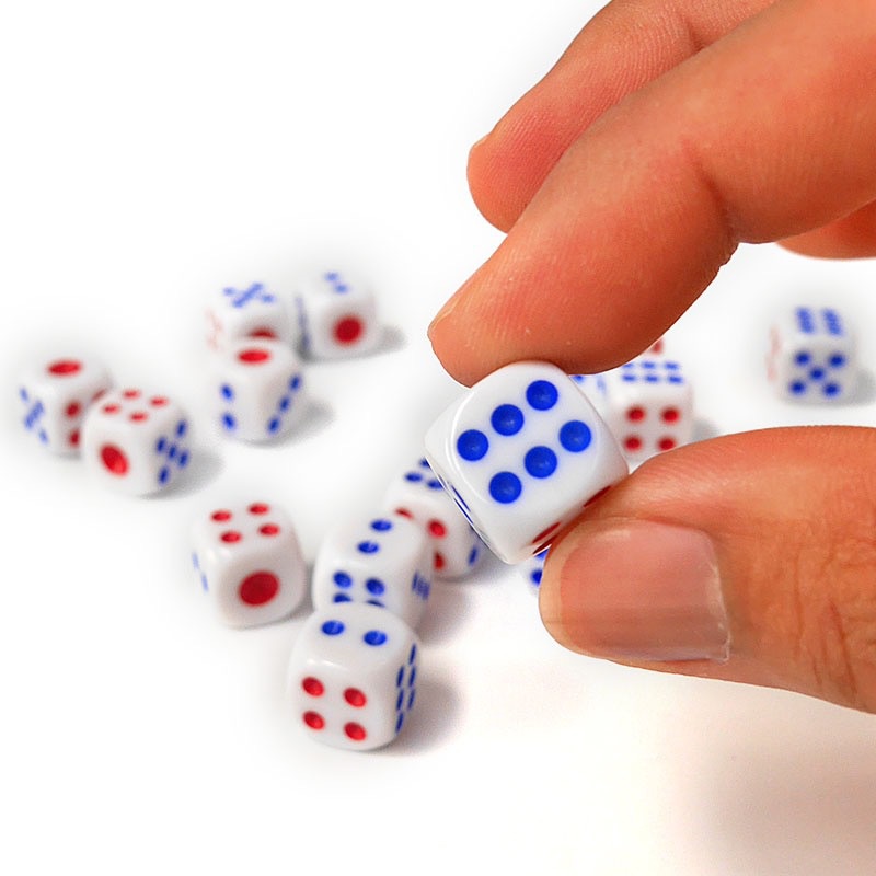 Combo 50 hạt xúc xắc, hạt xí ngầu, đồ chơi xúc xắc 12mm hàng đẹp giá rẻ