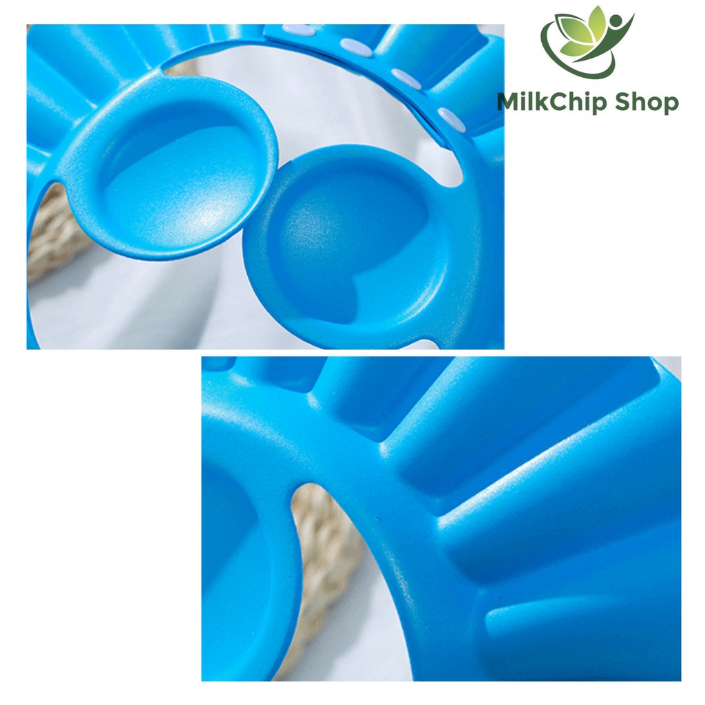 Mũ gội đầu cho bé, mũ tắm chắn nước che tai bằng xốp an toàn cho bé yêu AT012