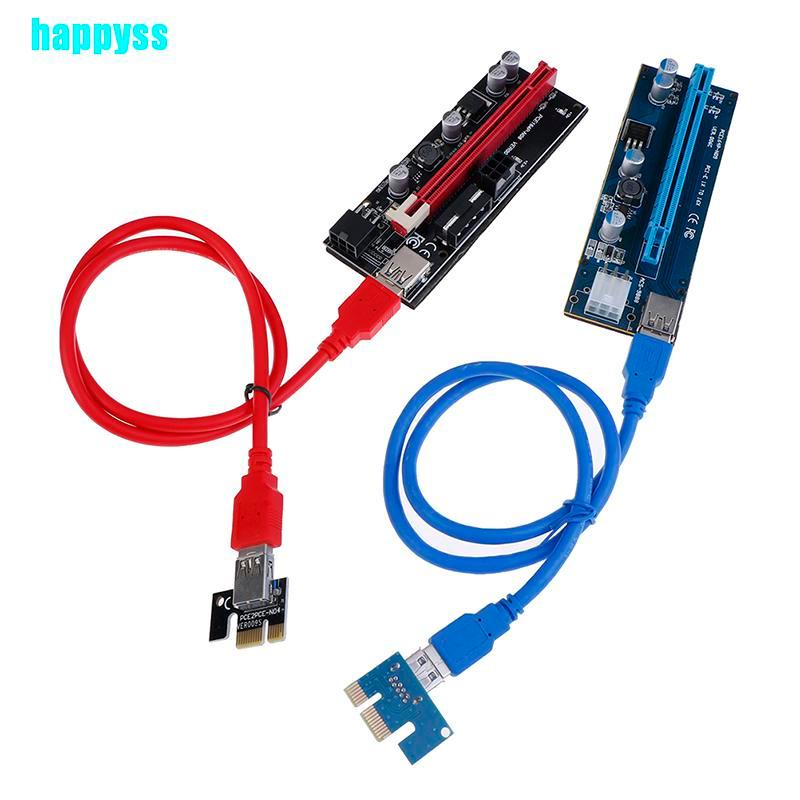 Card Mở Rộng Ha Ver009S Pci-E Riser Card 009s Pci Express 1x Sang 16x 4pin 6pin Sata