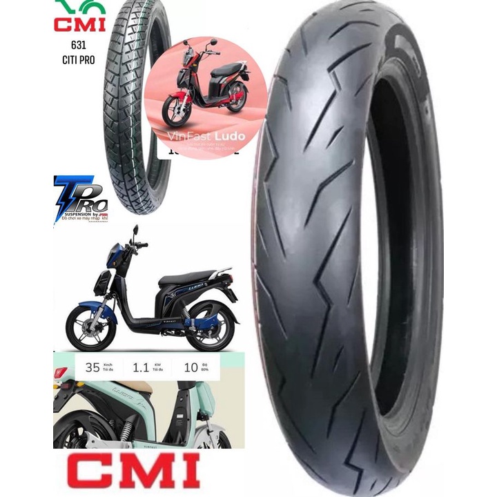 VỎ LỐP [ XE MÁY ĐIỆN VINFAST LUDO ] CTH 004-631-900