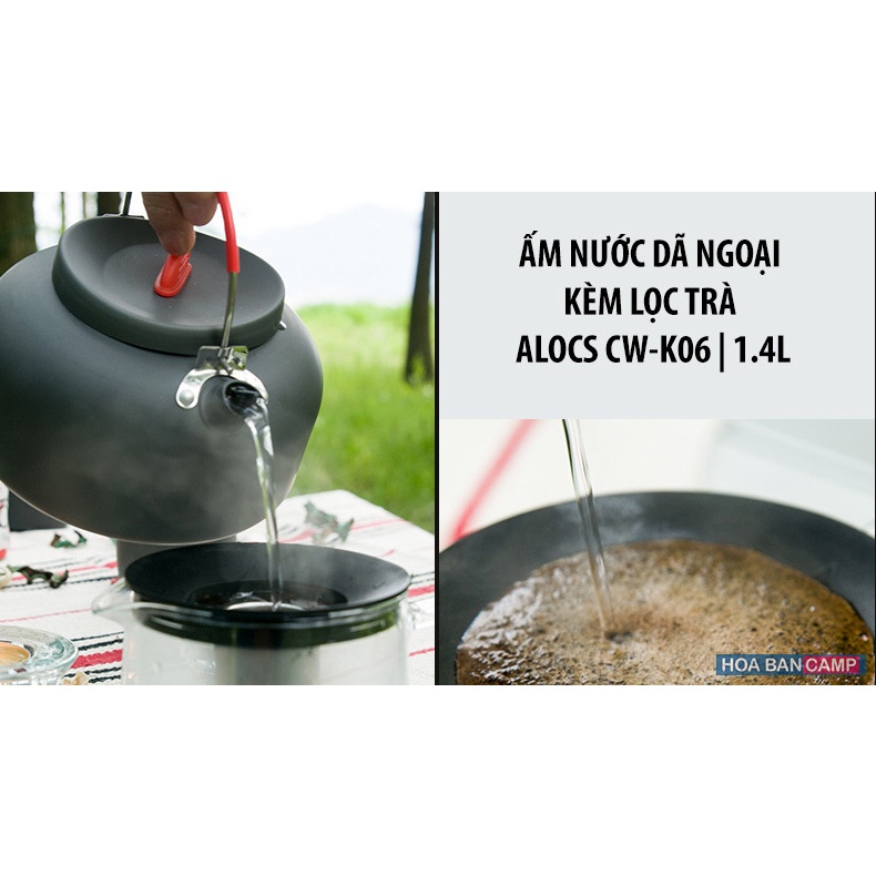 Ấm Nước Dã Ngoại Kèm Lọc Trà ALOCS CW-K06 | 1.4L