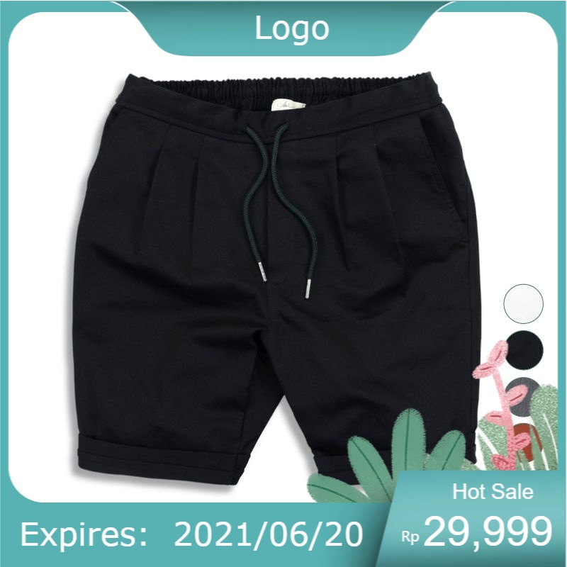 Quần Short Kaki ARETHA Xắn Gấu Chất Liệu Kaki Thun Cao Cấp Co Dãn Nhẹ Màu Đen - ARLO