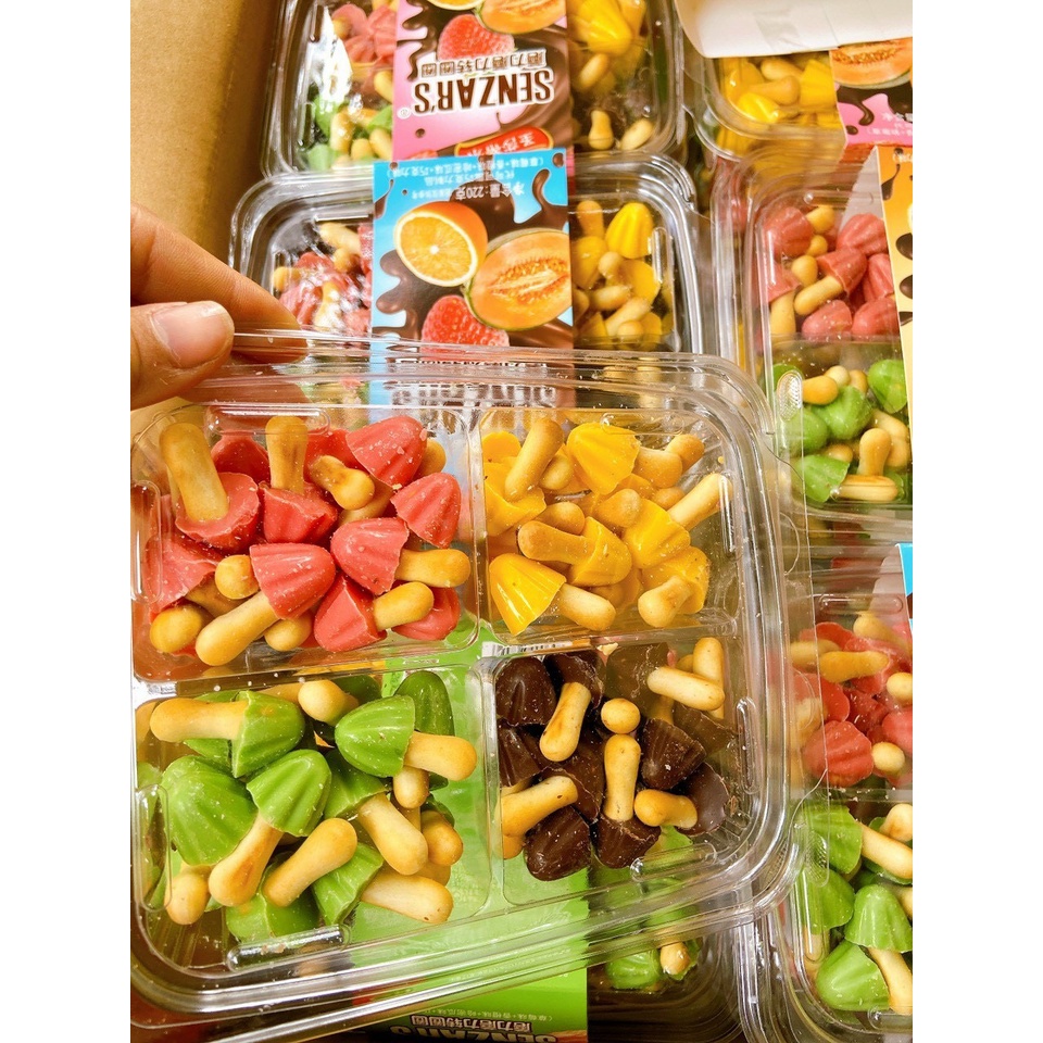bánh quy socola hình nấm mix vị