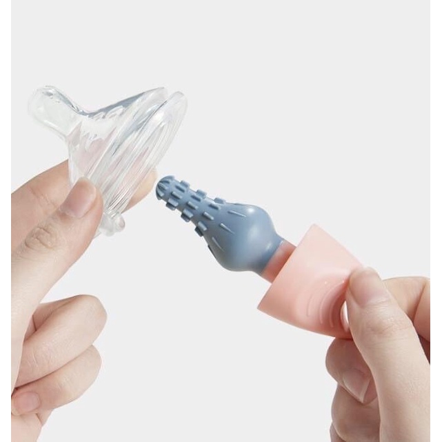 Set cọ rửa bình sữa EMMA KIDS - Bộ cọ bình silicon cao cấp 4 chi tiết