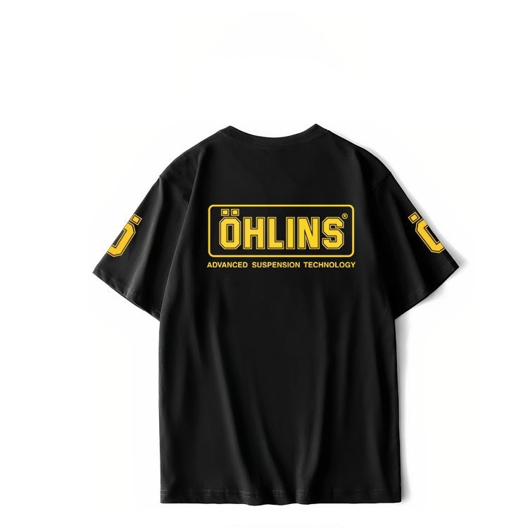 Gia tot Áo thun unisex racing biker Ohlins nam nữ tay ngắn có big size