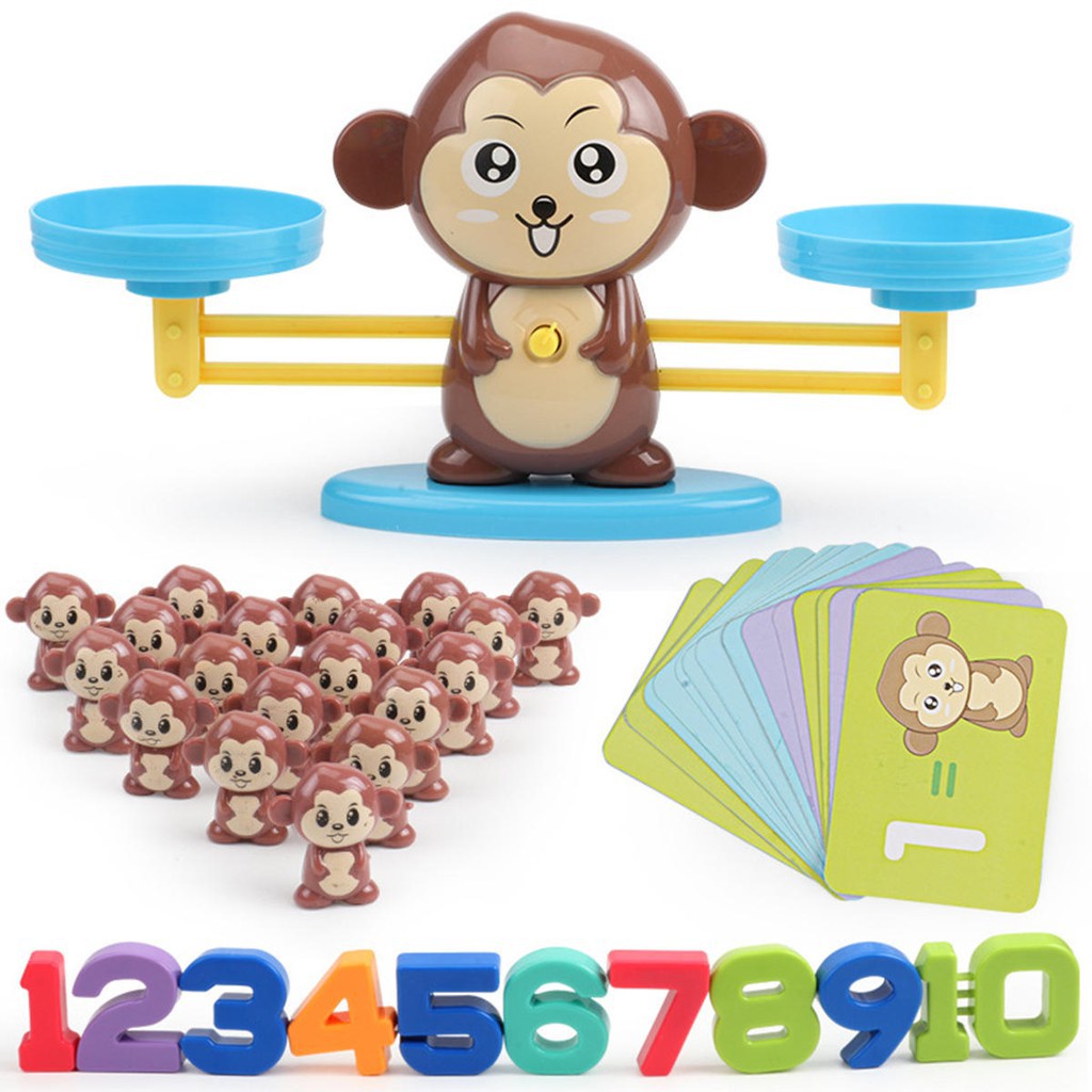 Bộ Đồ Chơi Khỉ Toán Học Cân Bằng Thông Minh Monkey Balance Cho Bé Học Số Đếm