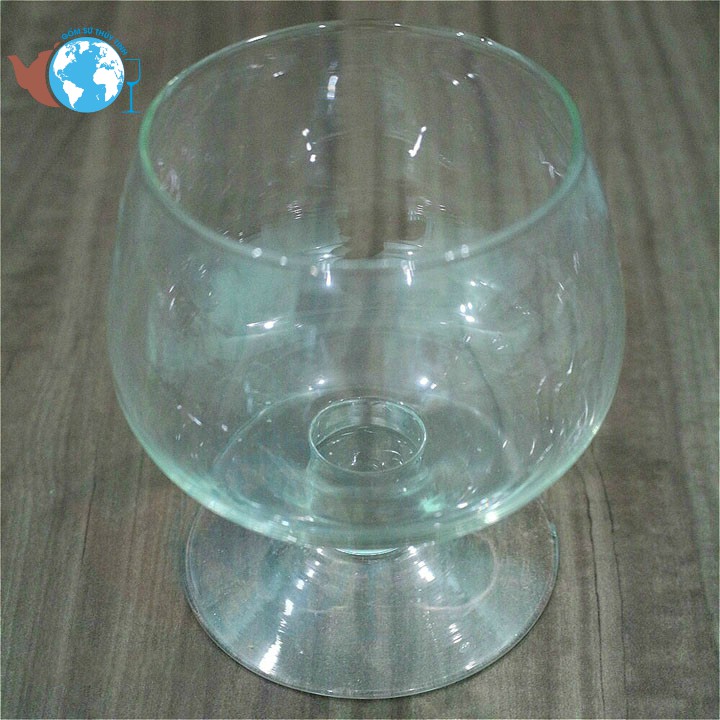 HCLC3-Bể cá thủy tinh D14 CM X H16 CM chậu cây ly chân - Tặng kèm sỏi