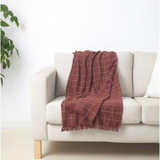Chăn dạ kẻ VÅRKRAGE IKEA chính hãng ( có sẵn)