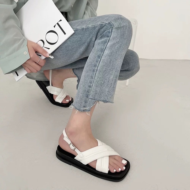CÓ SẴN  Sandal chéo dây bản to ⭐️⭐️⭐️VIDEO THẬT SHOP TỰ QUAY