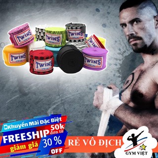 🎁 băng quấn tay boxing twins 5m ⚡free ship⚡ băng tay tập võ