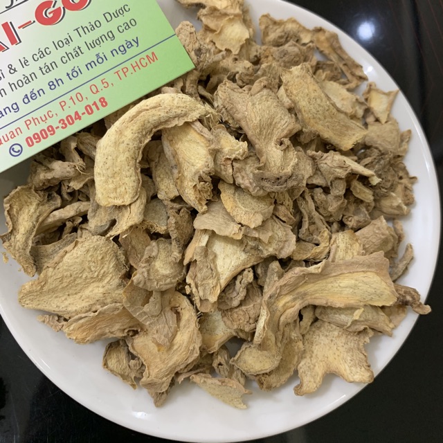 Gừng Thái Lát Sấy Khô 1kg (Gừng già, thơm, sạch, hàng luôn mới)