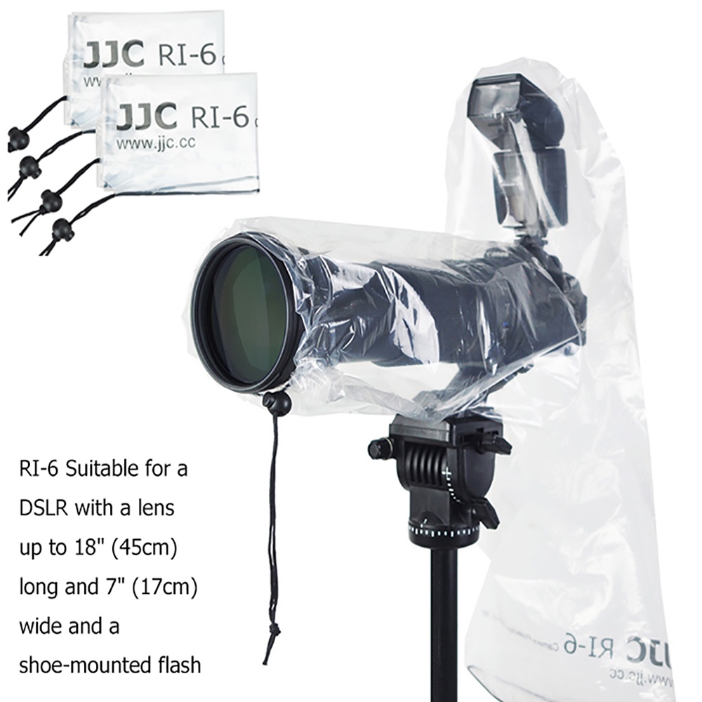 Set 2 vỏ bọc chống thấm nước cho máy ảnh không gương lật DSLR JJC trong suốt cho chụp ảnh ngày mưa và điều kiện ẩm ướt