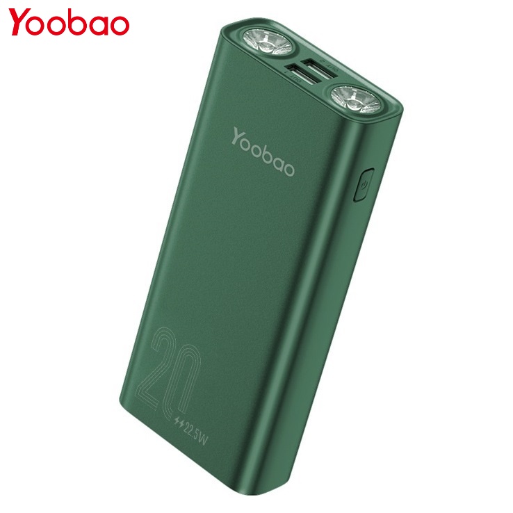 Sạc Dự Phòng Kiêm Đèn Pin Yoobao 20000mAh Cổng Type-C Sạc Nhanh 2 Chiều PD 20W - YOOBAO L20Q