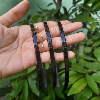 Combo 3 cái Bờm cài tóc bản vuông trơn màu đen (bản nhí 4mm)