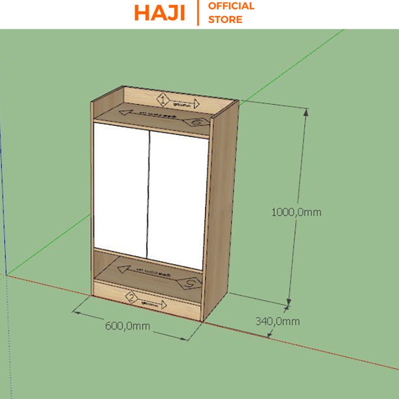 Tủ giày gỗ HAJI 4 tầng thông minh chống ẩm bền đẹp phong cách Hàn Quốc A108