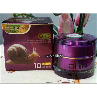 Kem siêu trắng - Chống nhăn - Chống lão hóa - Se khít lỗ chân lông 10 tác dụng Ohio Ốc Sên New Day ( 30g )