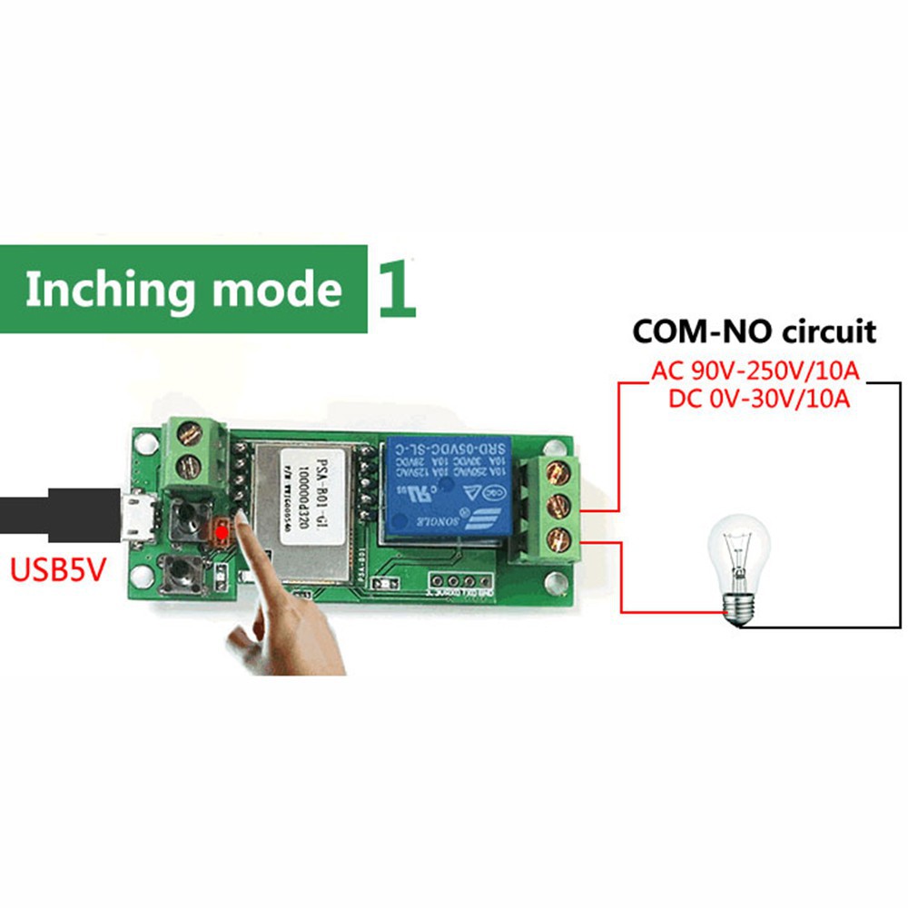 Bo mạch công tắc Sonoff điều khiển wifi không dây tự làm dùng điện DC 5V/12V/32V