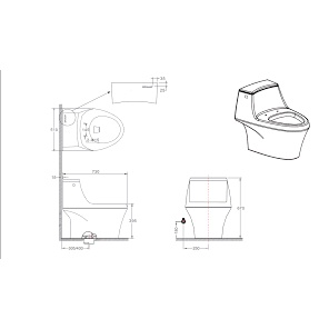 Bồn cầu 1 khối Bravat C21120XUW-3BA-ENG