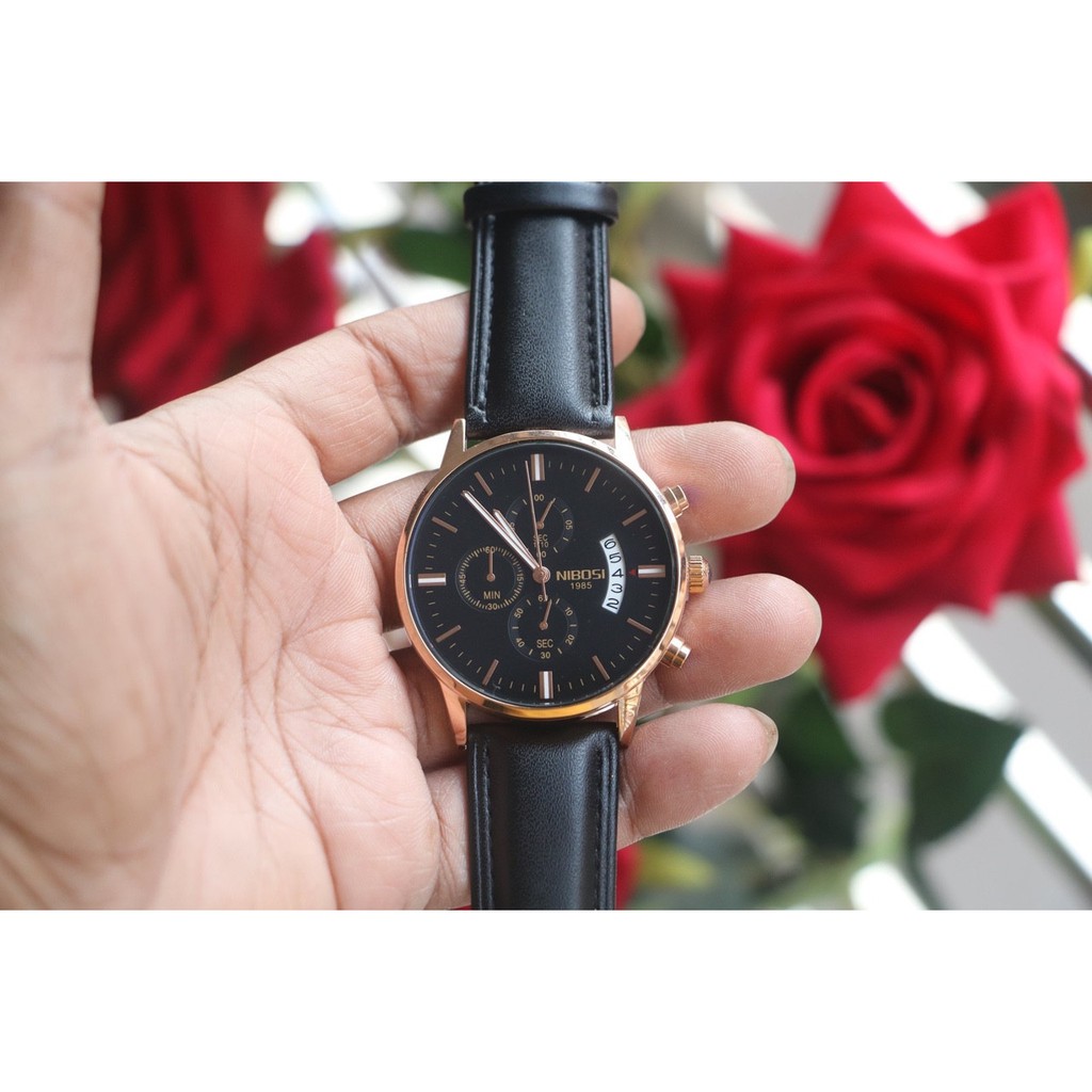Đồng Hồ Nam Nibosi 1985 Dây Da Chính Hãng Chạy 6 Kim Cao Cấp Chống Nước Chống Xước | BigBuy360 - bigbuy360.vn