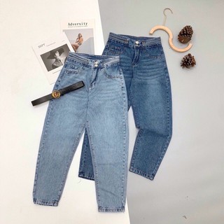 Quần bò baggy nữ quần jean baggy nữ quần jeans nữ cạp cao 3 size S M L hót 2021