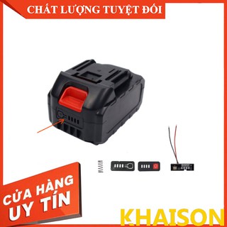 Bộ vỏ và mạch sạc pin Makita 18v 21v 2 hàng 10 cell adaptor có đèn báo pin ngang