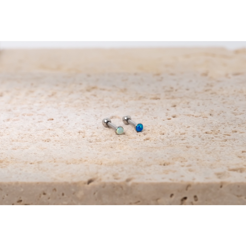 Khuyên tai thép không gỉ opal