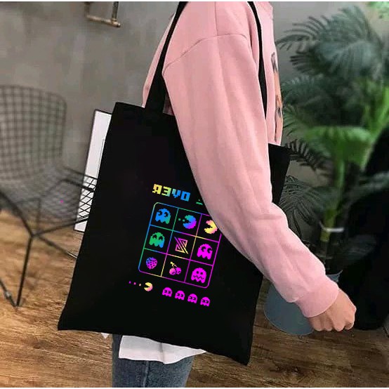 Túi tote vải bố đeo vai canvas in 7 màu THEZED