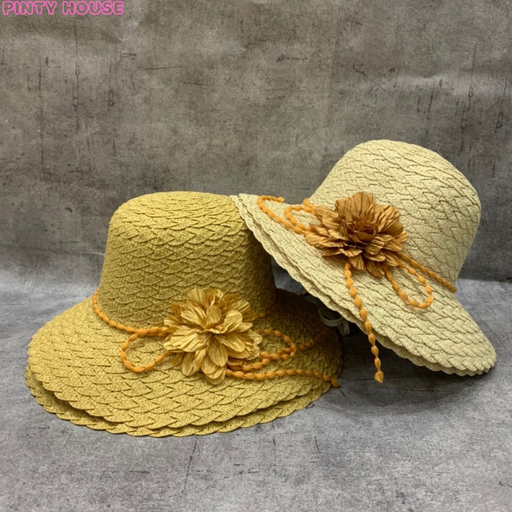 Nón đi biển ,Mũ phớt vành rộng làm cao cấp làm từ cói phong cách thời trang biển