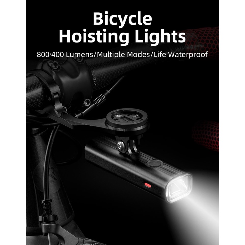 oisting Headlights Multifunctional Holder Powerful Flash Light USB Charing Led Bicycle Front Light 4000mAh-168-DigitalVN