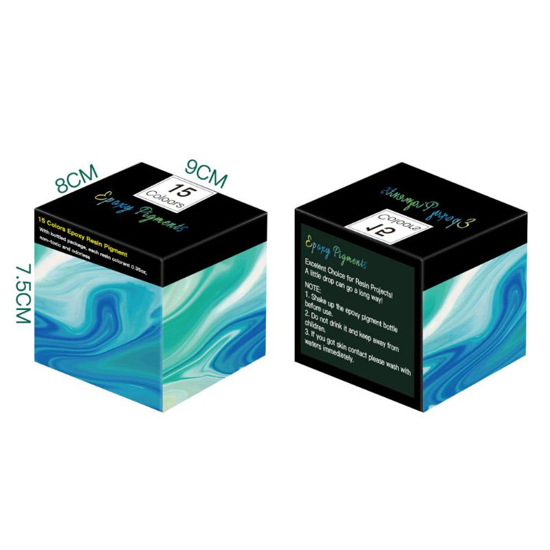 Bột Màu Epoxy Resin 15 Màu 10ml Dùng Làm Trang Sức DIY