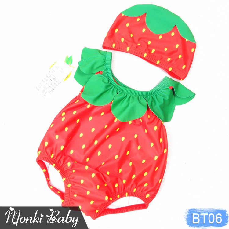 Đồ bơi body cho bé 6-24m, họa tiết hoa quả dễ thương, chất bơi đẹp, dày dặn, đồ bơi sơ sinh, trẻ nhỏ | BT06