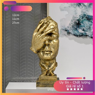 [UY TÍN SỐ 1] Đồ Decor tượng suy tư " Đừng Nhìn " phong cách Bắc Âu