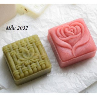 Khuôn trung thu 2 mặt vuông 50gr-65gr [2032]