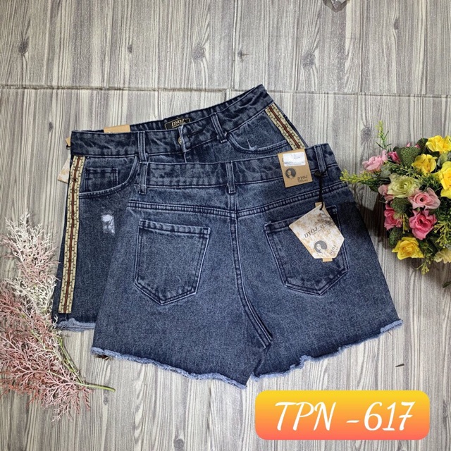 Quần short bò chạy sọc cao cấp