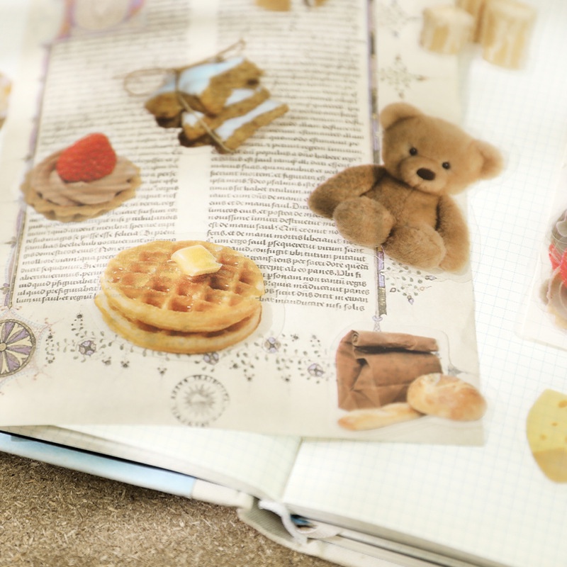 Set 40 Tấm Sticker Dán Trang Trí Hình Thú Cưng Hoạt Hình Phong Cách Retro