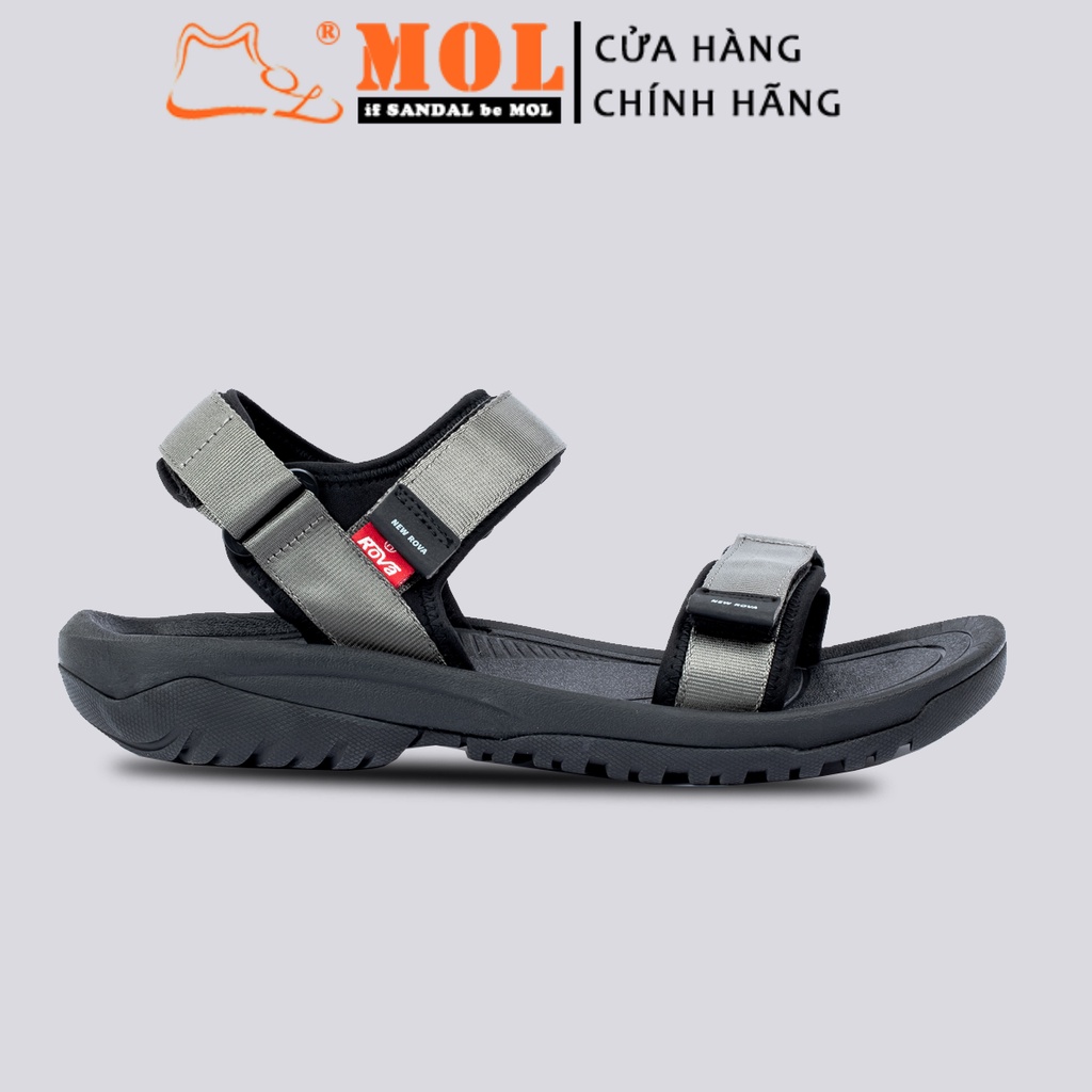 Sandal nam 2 quai ngang vải dù hiệu Rova RV680B