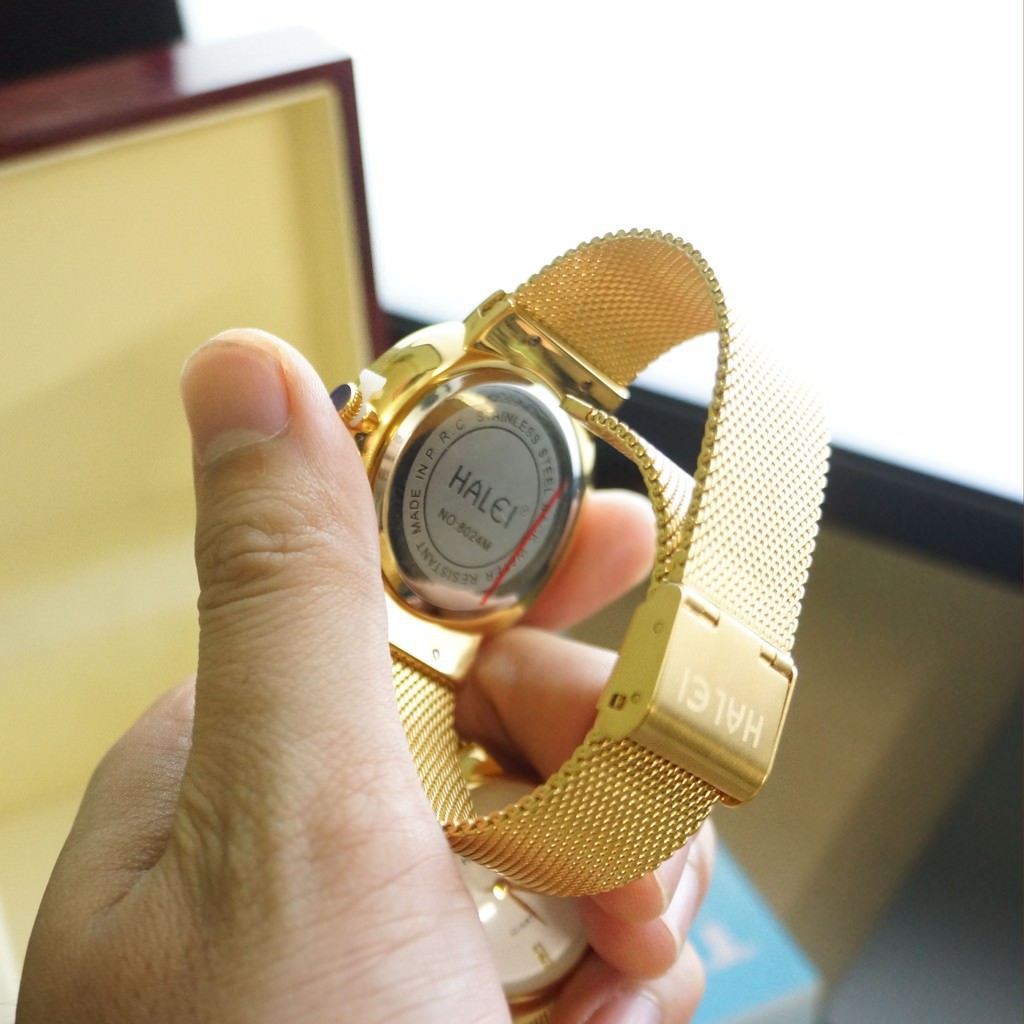 Đồng hồ nữ Halei 6868 chính hãng dây thép lụa cao cấp sang trọng - Đồng Hồ Halei