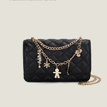 🌸Hàng Order🌸 Túi Xách Nữ CEEKAY Kẻ Lưới Da Trần Quai Da Phối Xích Kèm Vật Trang Trí Sang Chảnh Nữ Tính 🌸Hàng Quảng Châu