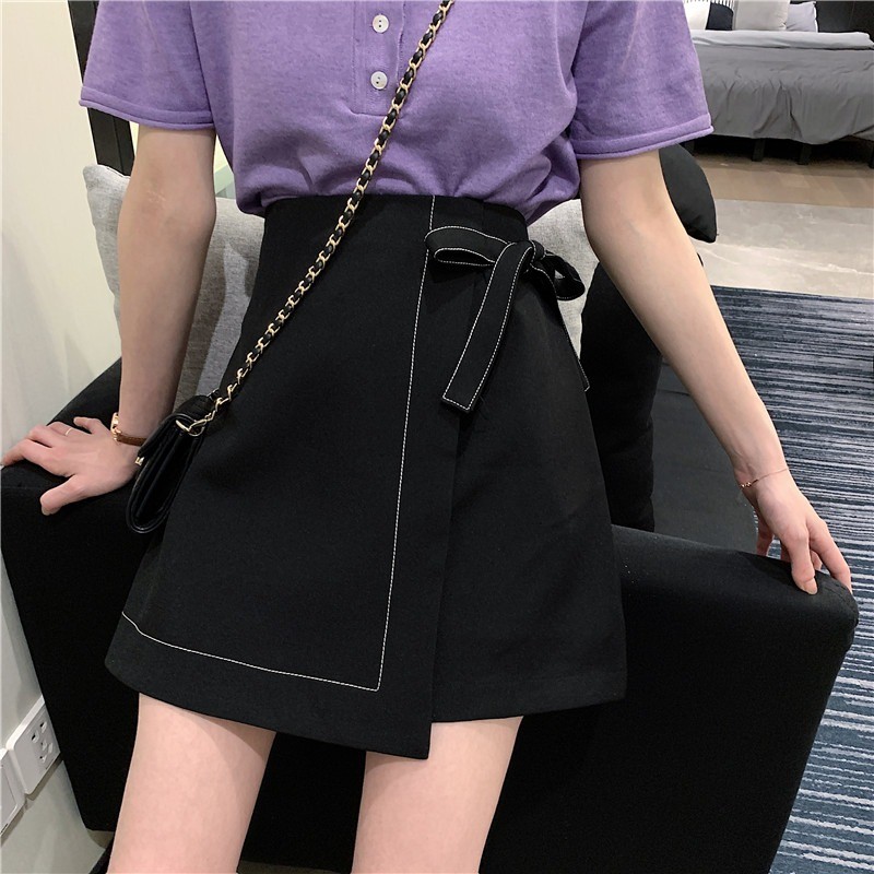 Chân váy ngắn chữ A trần chỉ thắt nơ hai lớp dày dặn 31 September | BigBuy360 - bigbuy360.vn