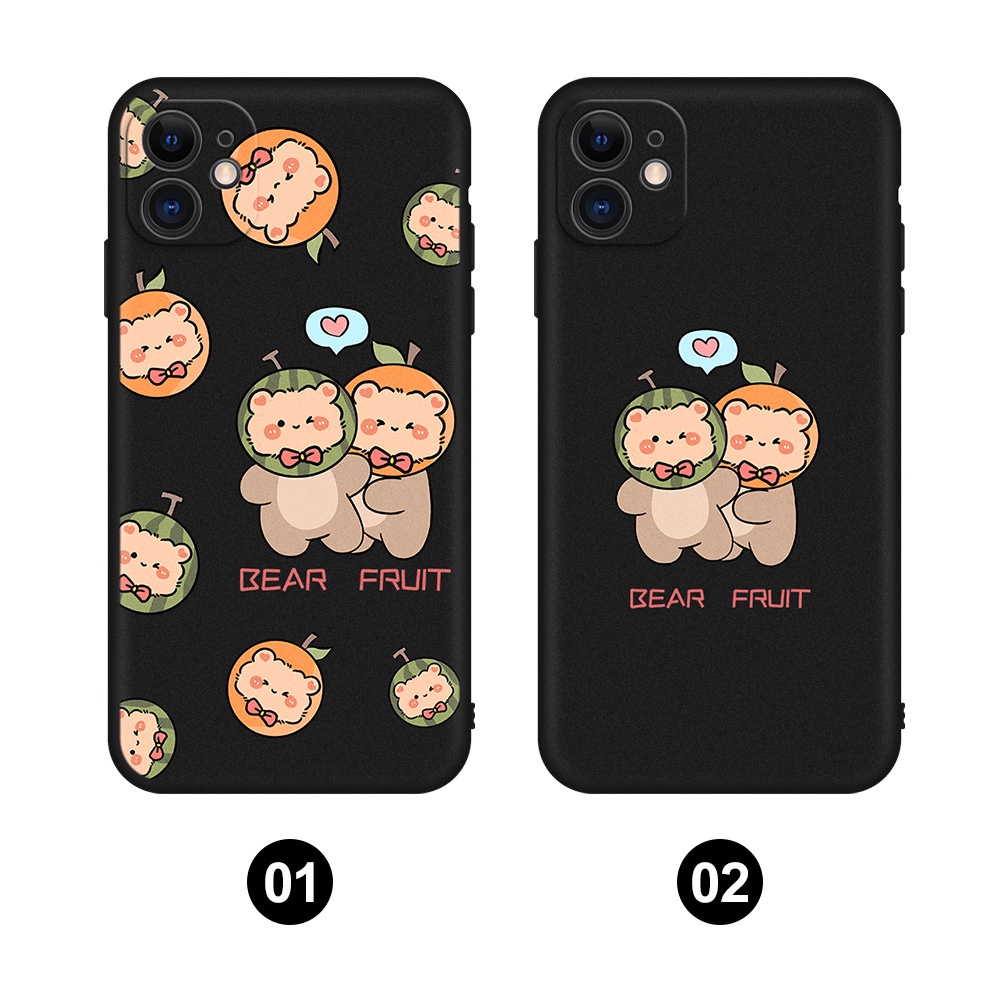 Ốp điện thoại TPU nhám chống rơi hình gấu Xiaomi Pocophone F1 11T Pro Note 10 Mi 11 Lite Max 3 Redmi 9C 9 8 10 Lite Pro