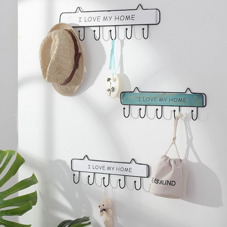 Sale 69% Móc treo áo khoác gắn tường sáng tạo cho phòng ngủ, large blue-6 hook Giá gốc 274000đ- 38C32