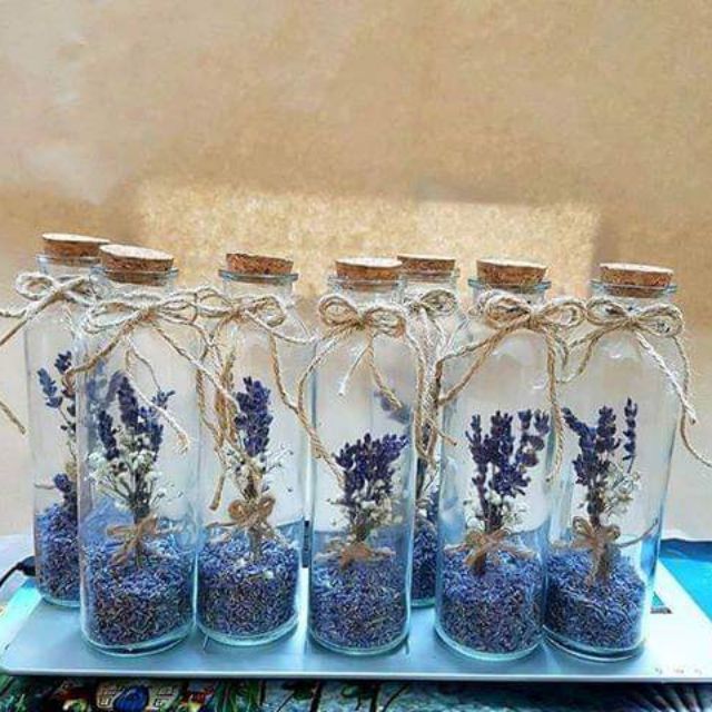 Lọ thủy tinh hoa khô Lavender ( lọ ước nguyện)